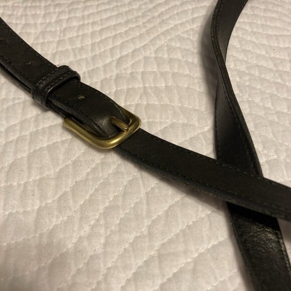 COACH Willis VTG Black Glove-Tanned Leather Brass Trim Crossbody Bag #9927 - Picture 3 of 16